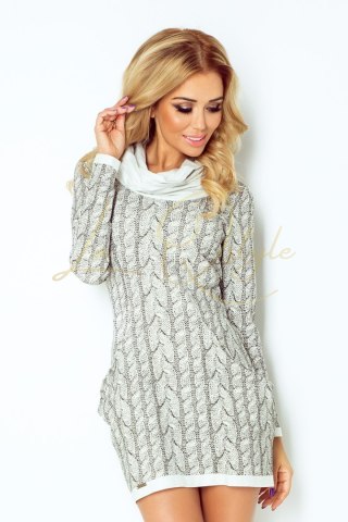 Sukienka z golfem i dużymi kieszeniami gruby WARKOCZ