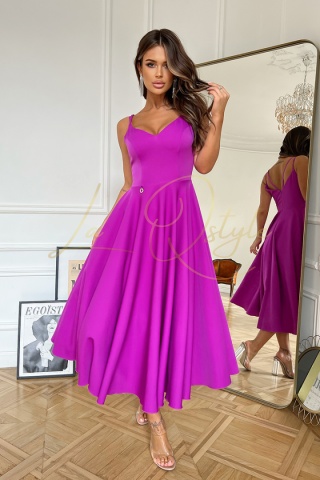 ROZALIA sukienka midi na ramiączkach BISKUPI