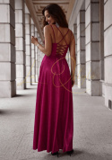 Sukienka brokatowa z wiązaniem na plecach AMARANT