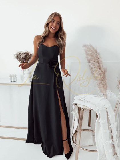 TRACY sukienka z gorsetem i chokerem CZARNA