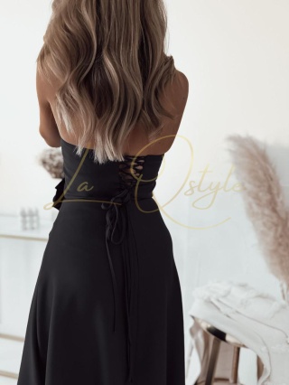 TRACY sukienka z gorsetem i chokerem CZARNA