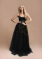 FLORA długa tiulowa sukienka z gorsetem księżniczka CZARNA