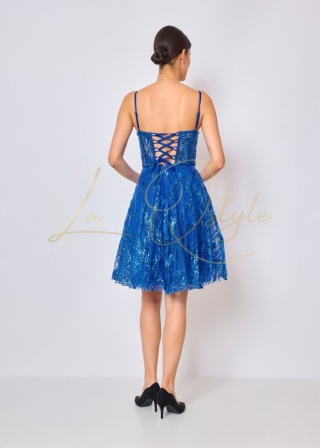 ZAINA tiulowa mini sukienka brokatowa z gorsetem CHABROWA