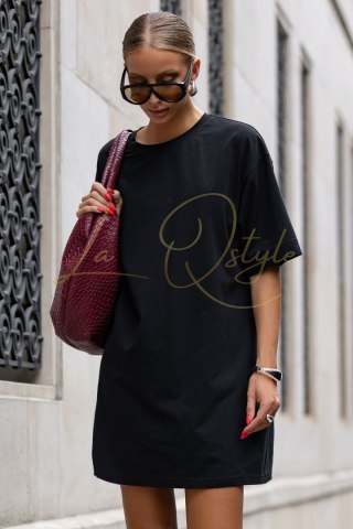 Czarna t-shirtowa sukienka oversize SELLA