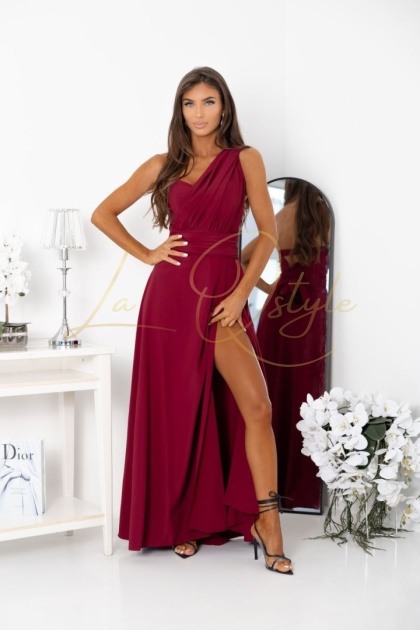SHARON sukienka gorsetowa wiązana na różne sposoby multiway BORDOWA