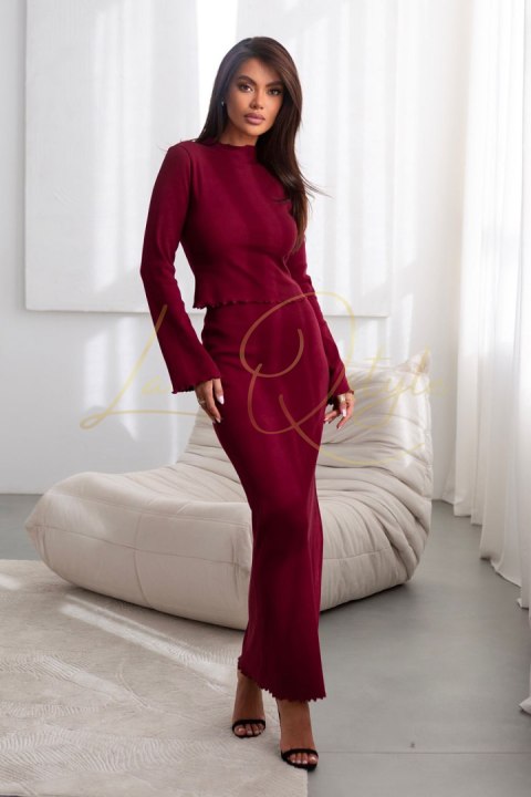 Komplet GAIA bluzka i spódnica z rozcięciem