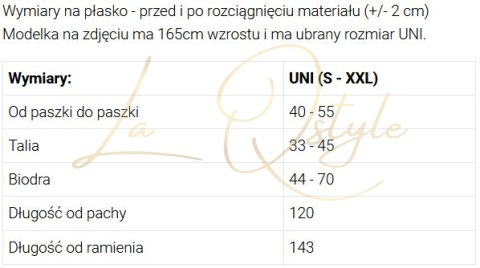 Długa połyskująca w świetle suknia z dekoltem i transparentnym rękawkiem GRANATOWA