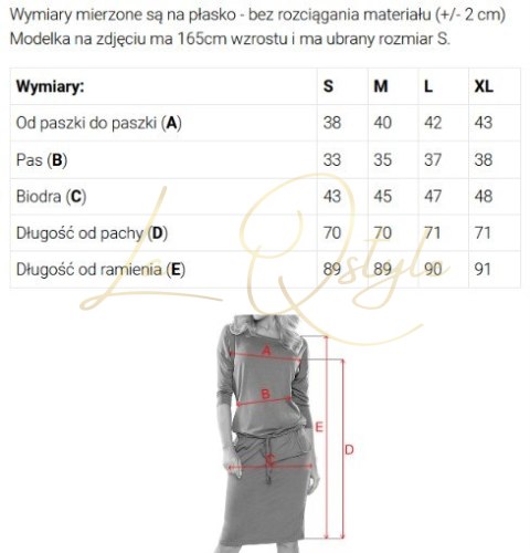 MARY klasyczna sukienka z rękawem 3/4 i ozdobnymi zamkami JASNE CAPPUCCINO