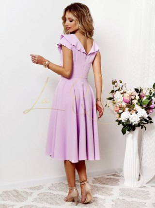 FALBANA sukienka midi z falbaną LILA