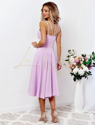 TIFANI sukienka midi z kopertowym dekoltem 7/8 LILA