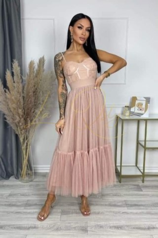 LUIZA SUKIENKA BRUDNY RÓŻ - 126-2