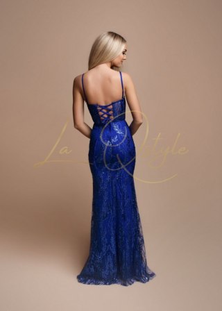 MARISSA sukienka dopasowana brokatowa z gorsetem CHABROWA