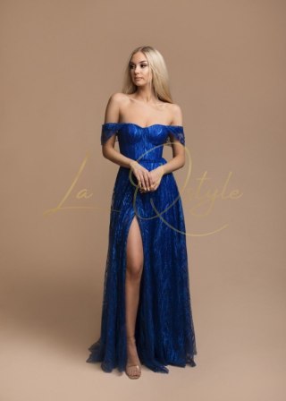 RACHEL tiulowa sukienka brokatowa z gorsetem i hiszpańskim dekoltem CHABROWA