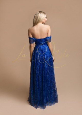 RACHEL tiulowa sukienka brokatowa z gorsetem i hiszpańskim dekoltem CHABROWA